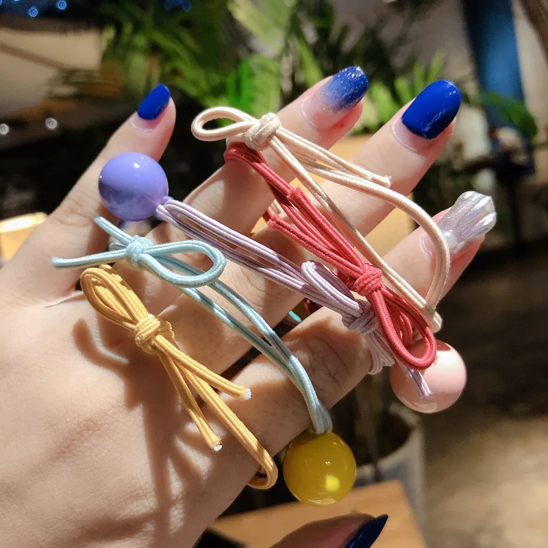 1 шт. эластичная резинка для волос в форме Облака радуги с шариком 5 цветов наличии