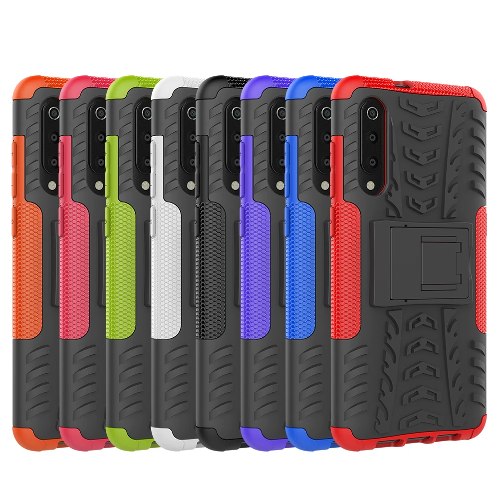 Противоударный защитный чехол для Xiaomi Mi A3 подставка-держатель резина силикон Lite