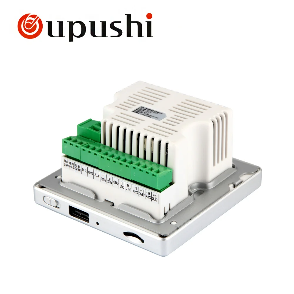OUPUSHI B3 Умный домашний Мини Настенный усилитель Bluetooth FM усилитель мощности с встроенными динамиками фоновый музыкальный контроллер