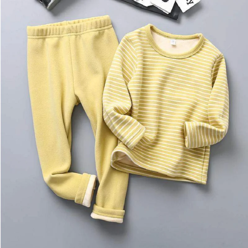 2020 зимние детские пижамные комплекты теплая Пижама для осени маленьких