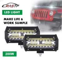 rastp led light bar 3 rows combo work light beam for work driving offroad boat car tractor truck 4x4 suv 12v 24v rs cl001