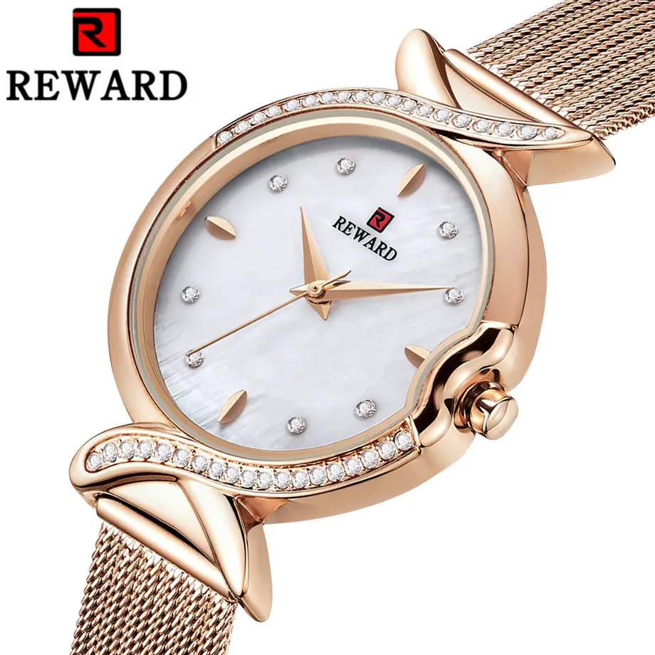 Rread женские часы с кристаллами брендовые Роскошные кварцевые ультра тонкие