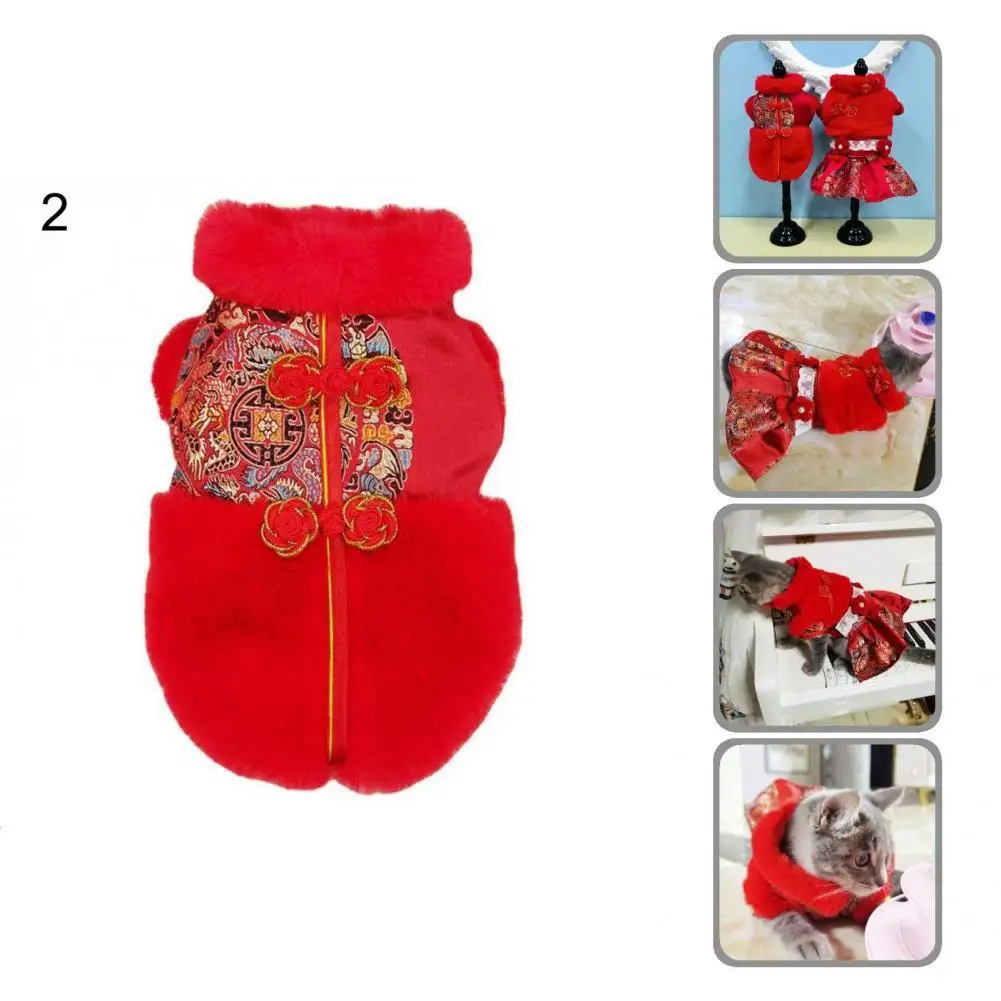 

Snap Button Good-looking Pet Dog Kitten Sleeveless Coat Clothes Skin-friendly Pet Clothes Bright Color for Autumn