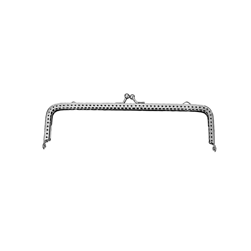 

Square Silver Purse Bag Metal Frame Kiss Clasp Lock Clip Bags Making DIY Craft