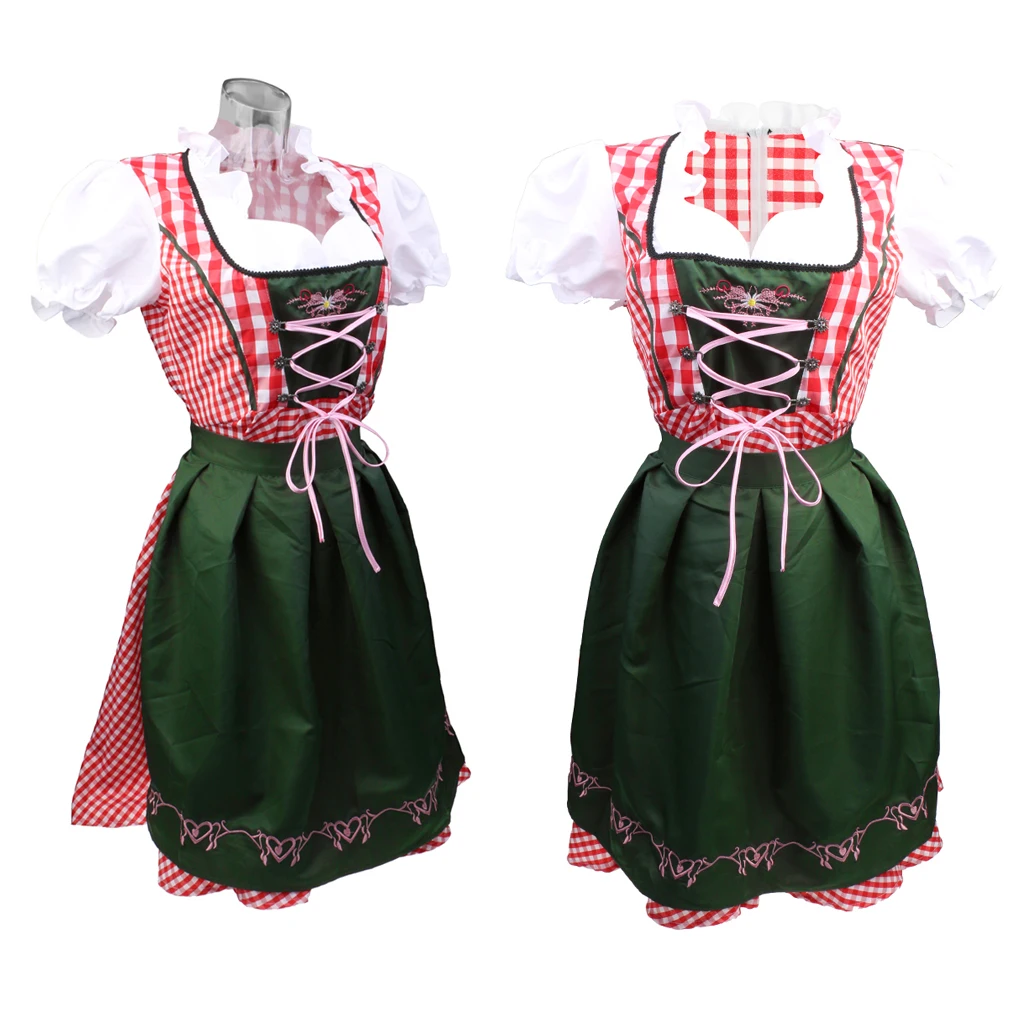 

German Ladies Dress Polyester Beer Costume Party Costume 5 Sizes
