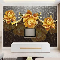 european style custom any size 3d wallpaper royal style jewelry flower background wall painting sticker papel de parede fresco