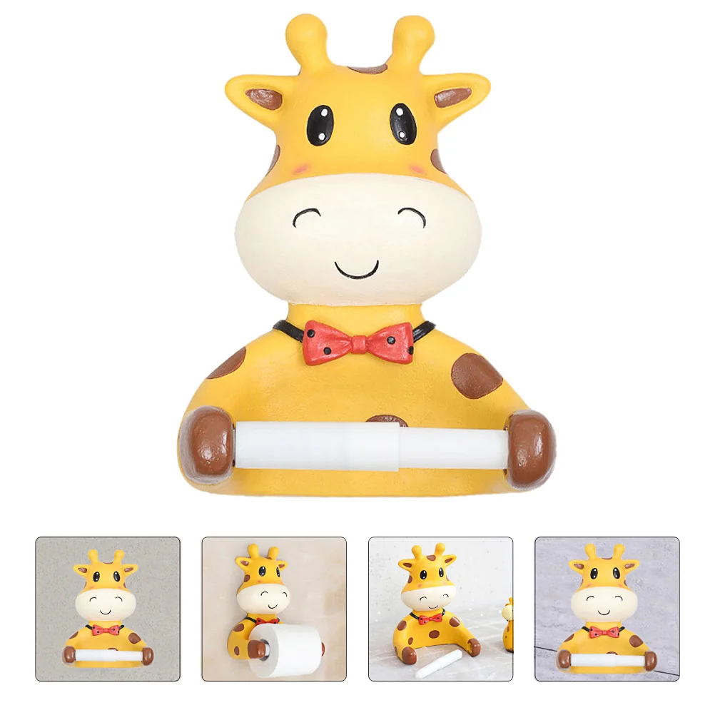 

1Pc Adorable Wall-mounted Holder Resin Bathroom Tissue Rack