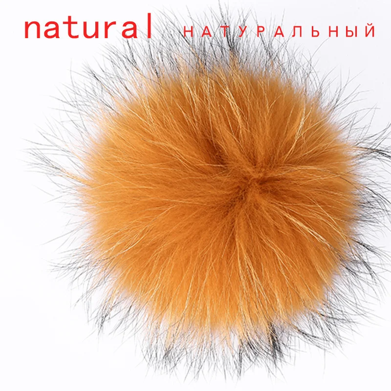 

Fluffy Fur Pompoms 13-15cm DIY Raccoon Fox Fur Pom Poms fur Balls Natural Fur Pompon For hats Bags Scarf Skullies Beanies