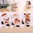 Новогодние 2021 милые рождественские куклы Санта-КлаусСнеговикАнгел рождественские украшения для дома Рождественские подарки 2020 для детей