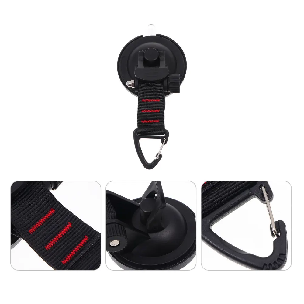 

4pcs Professional Outdoor Suction Cup Anchor Securing Hook Climbing Carabiner