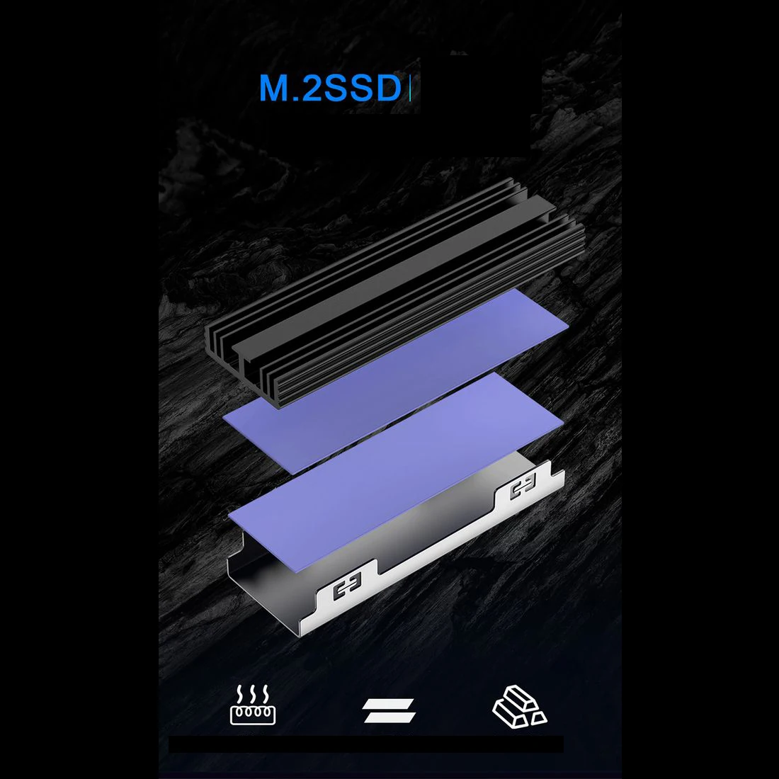 Радиатор охлаждения XT-XINTE 10 мм M.2 радиатор SSD силиконовые термопрокладки кулер для