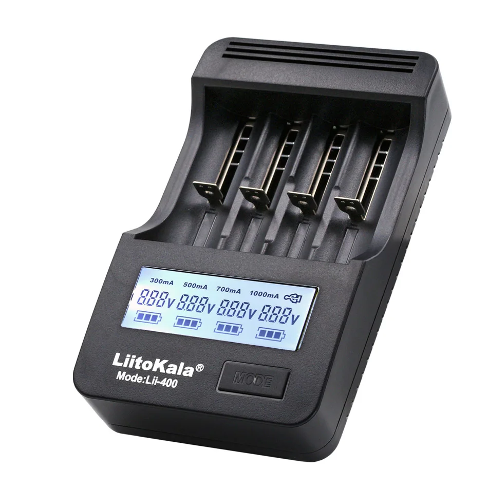 Аккумуляторное зарядное устройство Liitokala Lii 400 18650 3 7 V 26650 21700 16340 18350 14500 AA|Зарядные