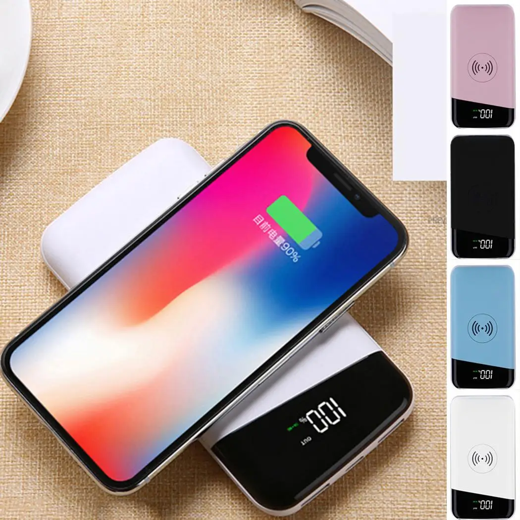 Беспроводное портативное зарядное устройство 30000 мАч power Bank для Xiaomi Mi 9 iPhone samsung
