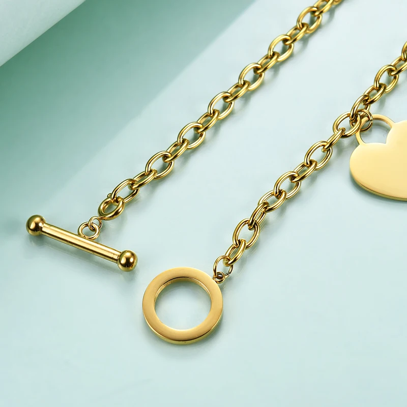 Женский браслет из нержавеющей стали золотого и серебряного цвета с подвесками в