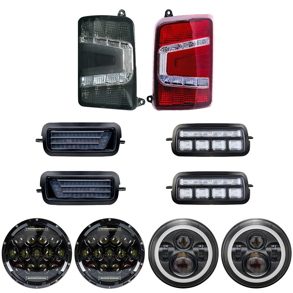 

For LADA NIVA 4X4 2121 URBAN 7inch Headlight Daytime DRL RUNNING LIGHT AND TAIL LED LIGHT KIT Smoked