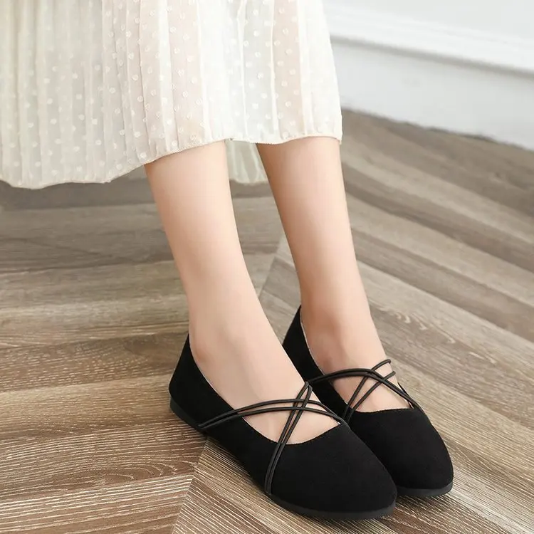 

Лоферы женские на плоской подошве, Повседневные балетки с квадратным носком, без застежки, кожаные удобные туфли на плоской подошве, лето