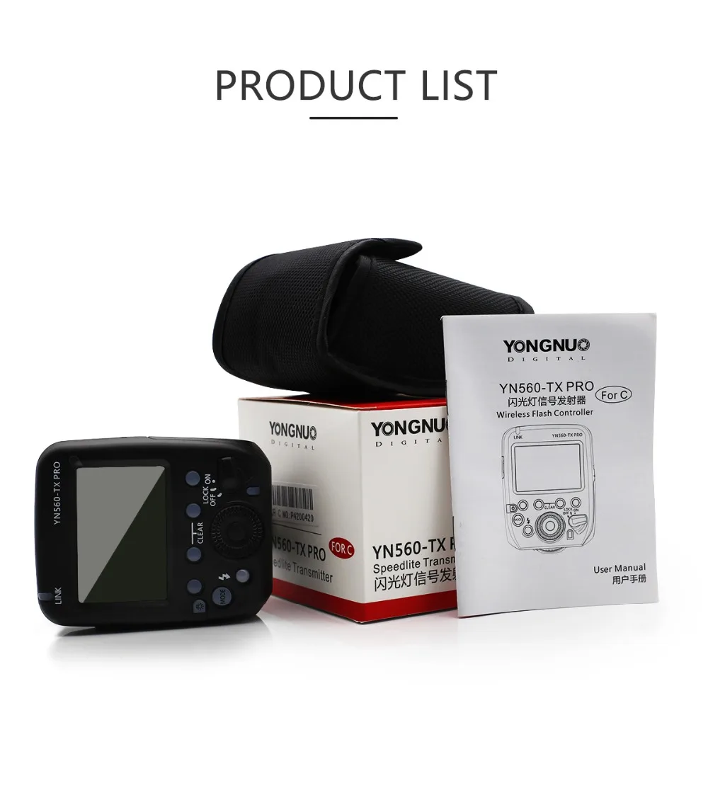 YONGNUO YN560-TX II YN560TX II YN560-TX Pro Беспроводная ручная Беспроводная вспышка триггера для YN200 YN560 IV для камера Canon EOS