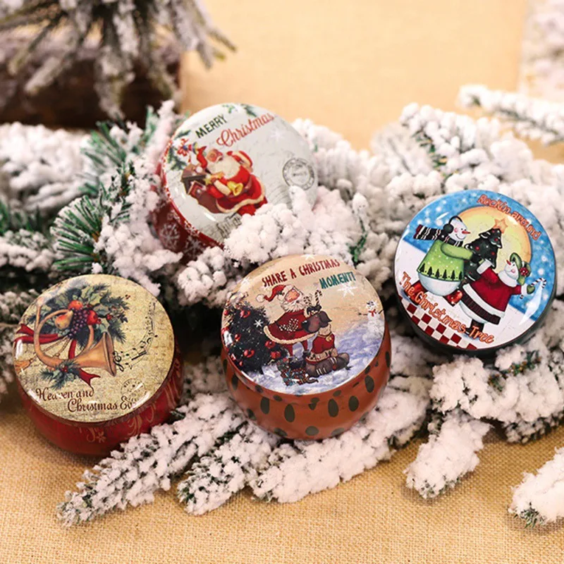 Ретро жестяная свеча Милая Рождественская без дыма Рождественское украшение