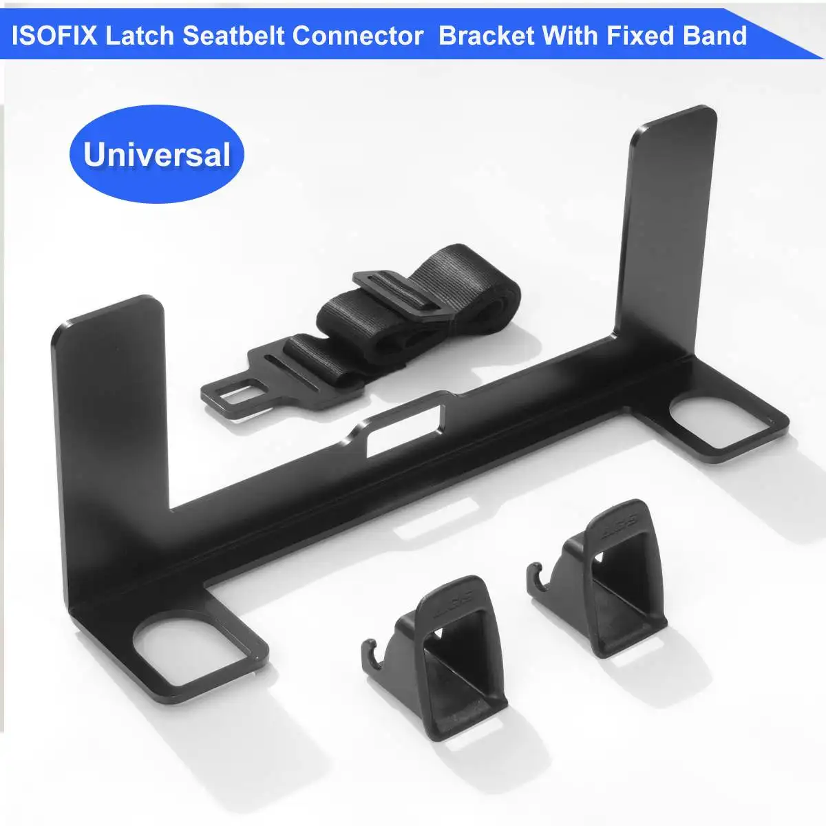 

Universal ISOFIX Latch Seat Belt Interfaces Guide Grooves Connector Thicken Steel Car Seat Bracket For Car Baby Child Safety