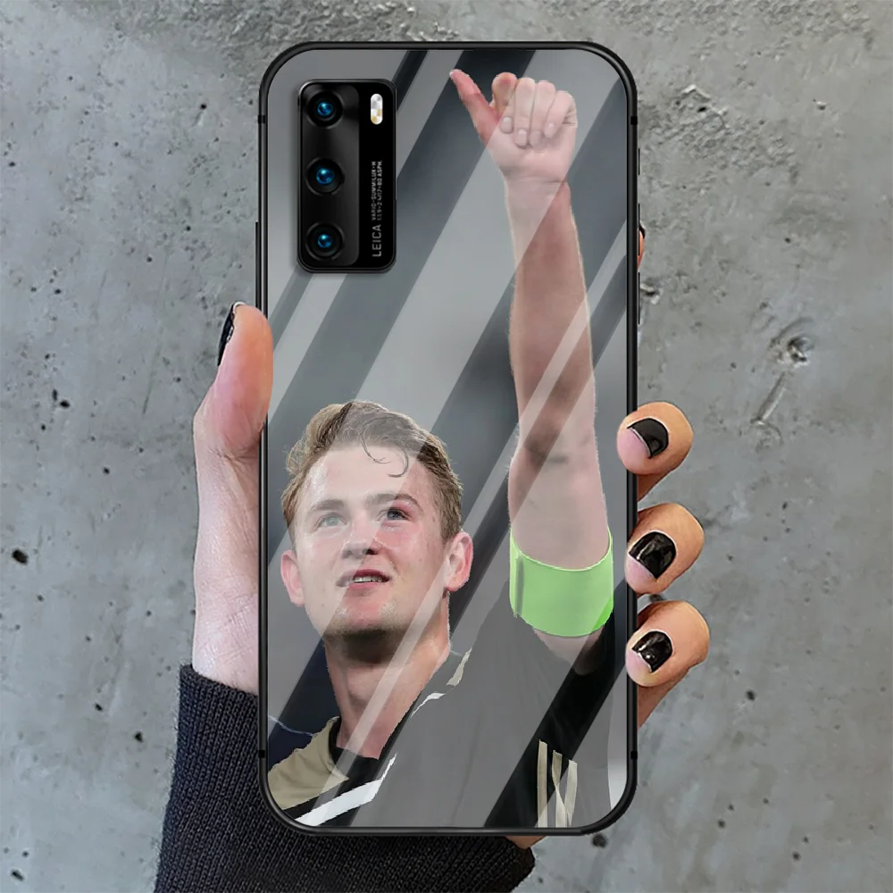 

Matthijs de Ligt Phone Tempered Glass Case Cover For Huawei P Nova Mate 5T 20 30 40 E Pro Lite Smart 2019 2021 Shell Coque Prime