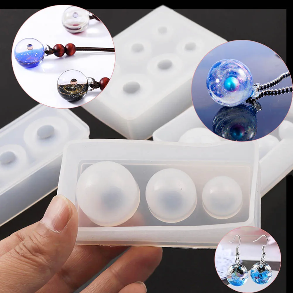 

Silicone Molds Multi-Size Planet Ball Shape Epoxy Resin DIY Mould Pendant Jewelry Ornament Making Chocolate Molds Handcraft
