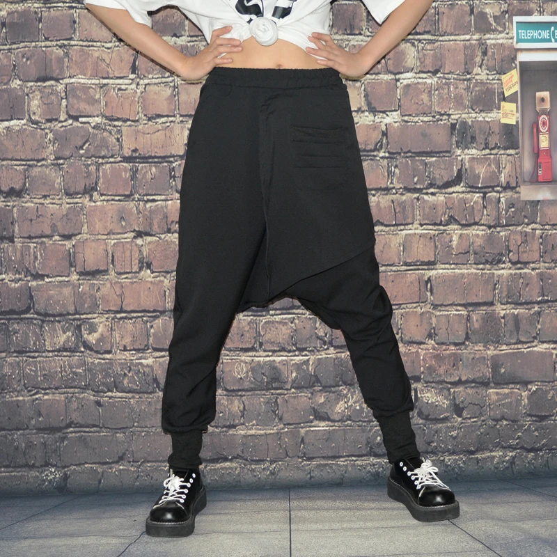Осенние и зимние брюки свободные толстые низкие Висячие маленькие ботильоны
