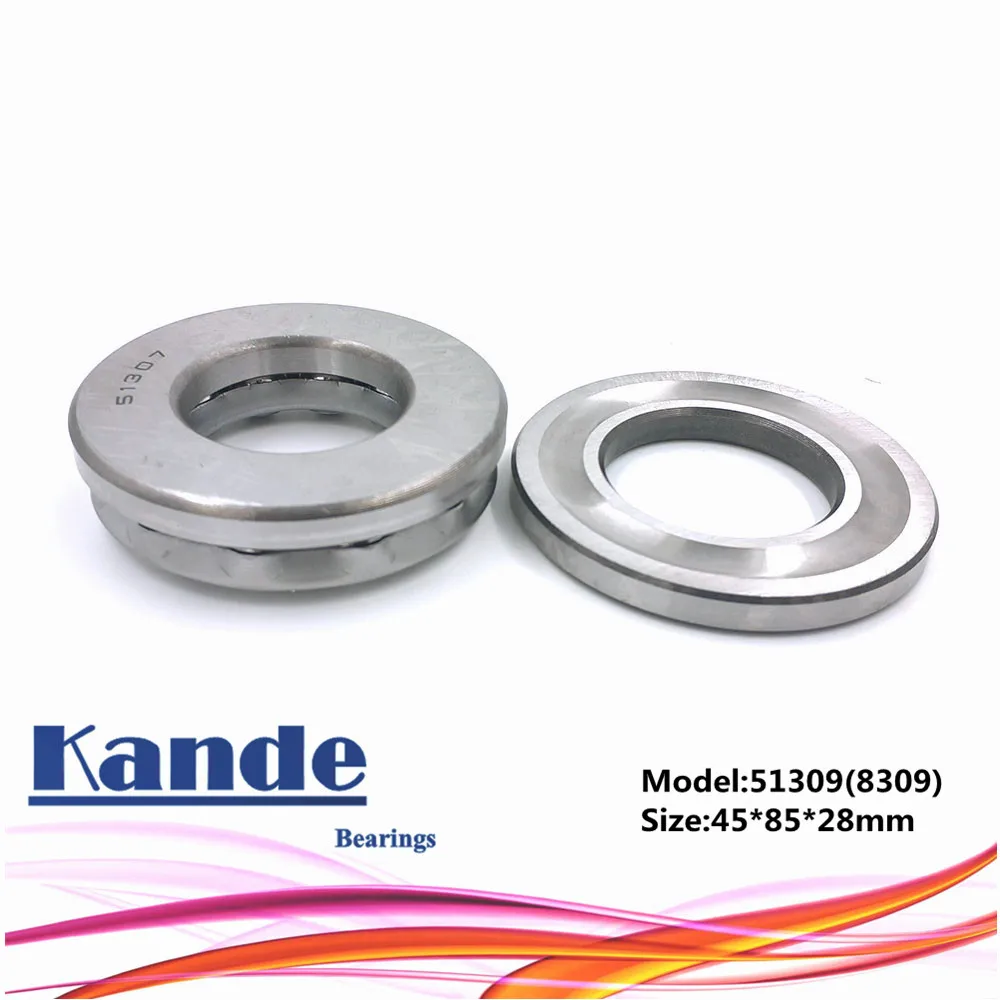 Kande 51309 8309 45x85x28 подшипник 1 шт. плоский упорный шарикоподшипник Осевой Упорный |