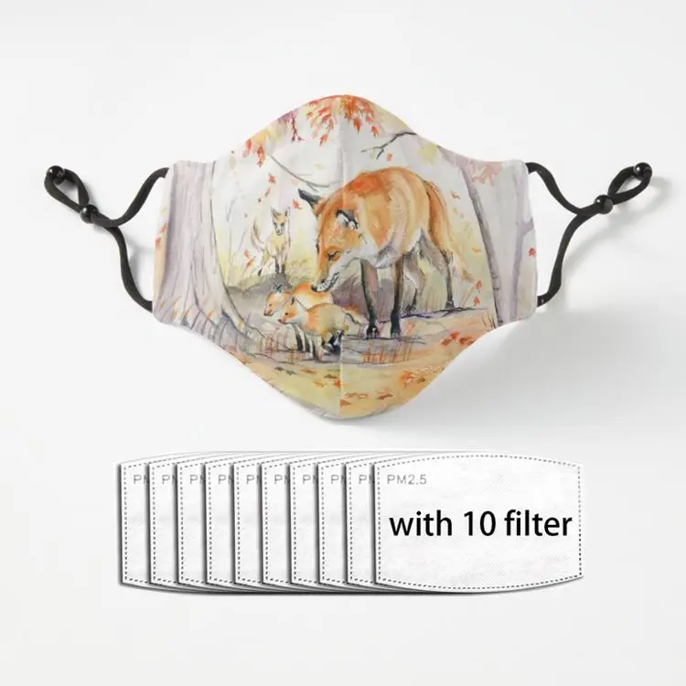 

My Garden in Autumn New Protective Kid Mask Washable Clear Face Mask Cute Hanging Ear Mask Outdoor Riding Mask