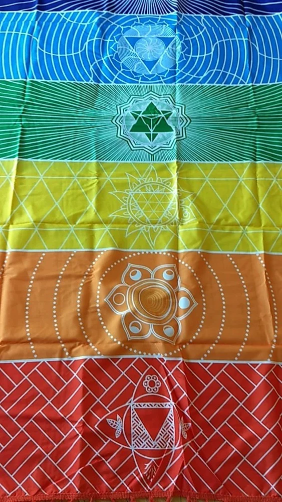 70*150 см Радужный полосатый шарф богемное Настенное подвесное одеяло индийской