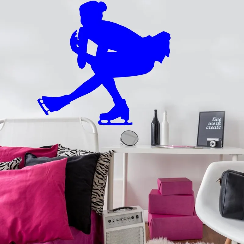 Виниловая Спортивная наклейка для фигурного катания клуба спорта женщин