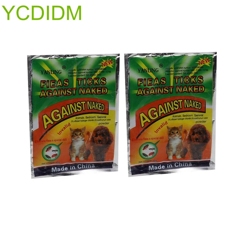 2 сумки блох клещей против голой инсектицид Kill Powder Домашние животные спальня
