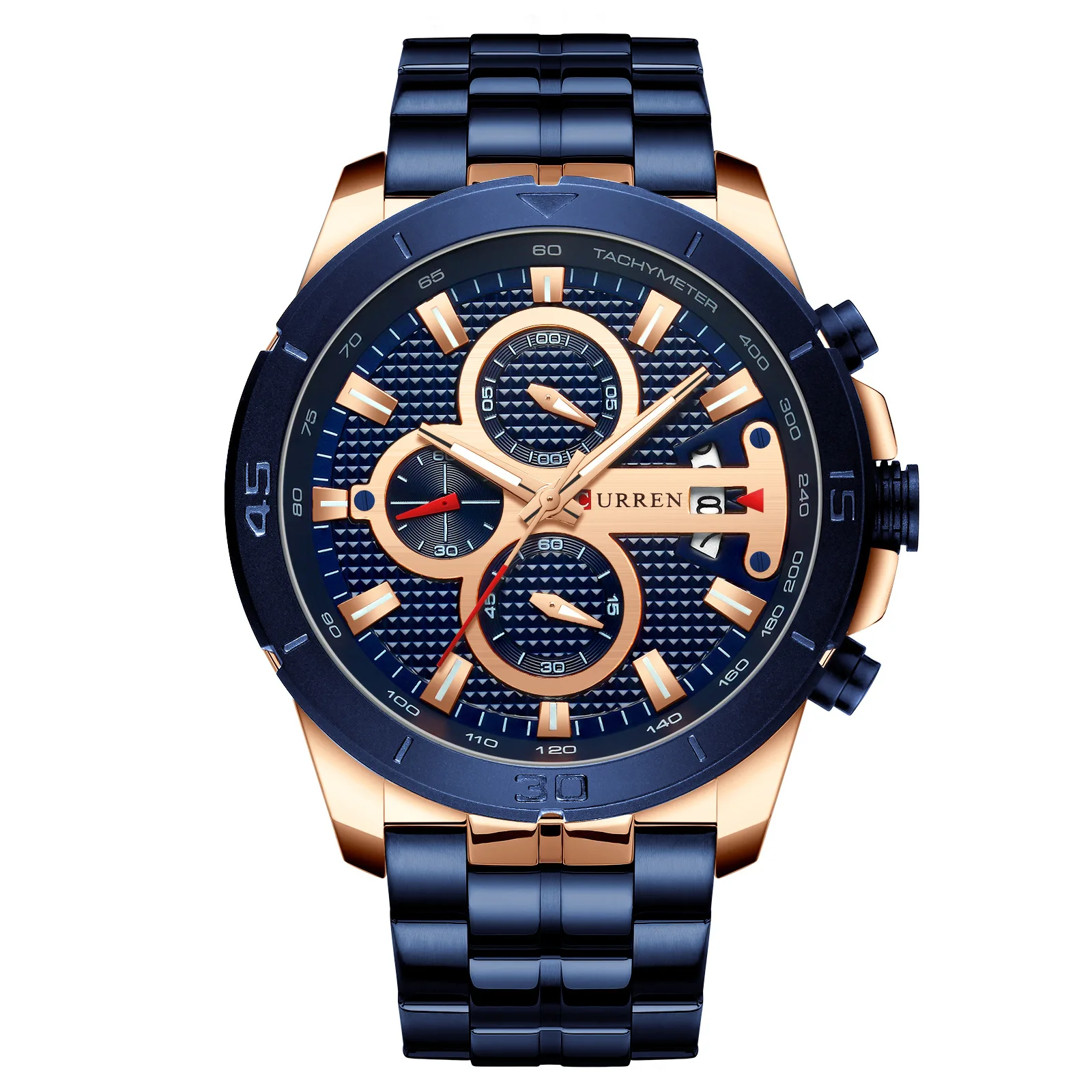 

Мужские часы Curren/ Karin, новинка 8337, многофункциональные кварцевые часы с шестью контактами, мужские часы с календарем и стальным ремешком.
