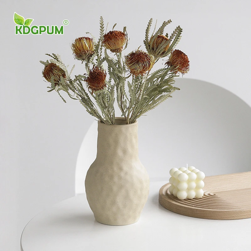 

Керамическая ваза в нордическом стиле, простой креативный дизайн, растение, цветок, украшение для дома, гостиной, настольное украшение