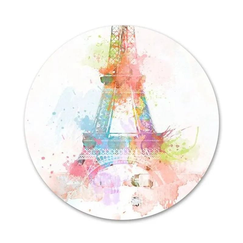 Painting the Eiffel Tower Badge Brooch Pin Accessories For Clothes Backpack Decoration gift | Badges