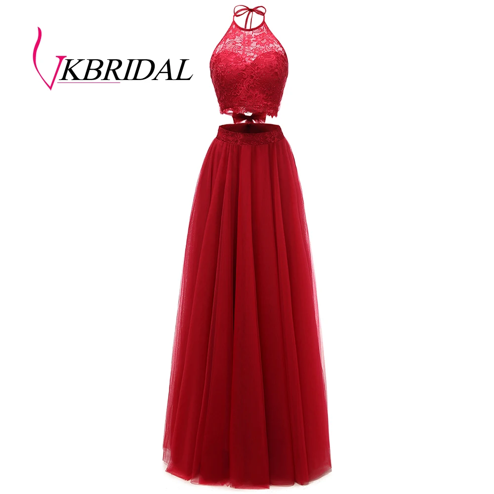 Vkbridal/двухкомпонентное кружевное платье для выпускного вечера длинное бальное со