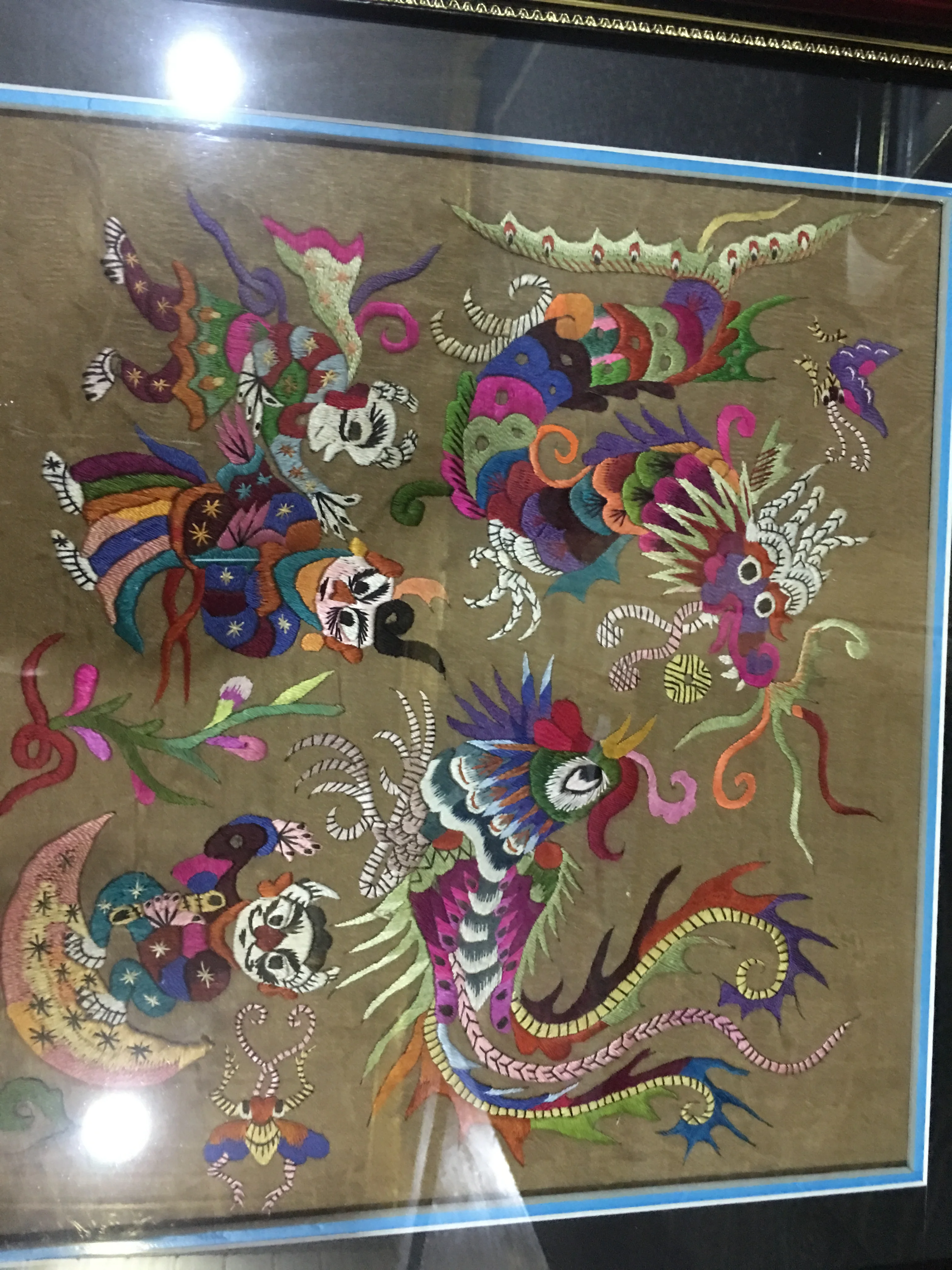 

Pure hand-embroidered piece, can do national clothing embellishment, pillow embroidered piece, high-grade Boutique Wall painting