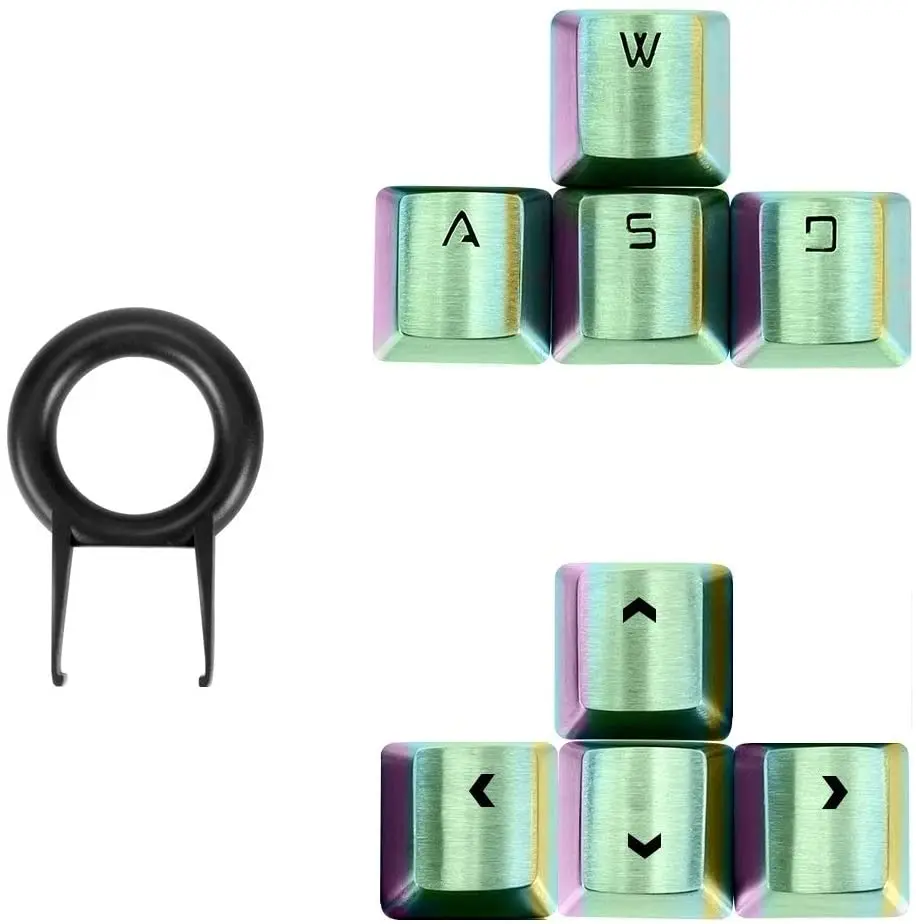 

Игровые колпачки для клавиш Fitlink FPS и MOBA, прочная металлическая колпачок для клавиш из нержавеющей стали с вытяжным устройством для механиче...