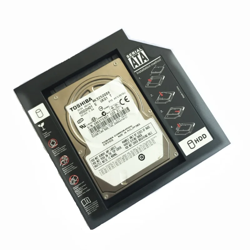 2 5 &quot2nd CD/DVD-ROM HDD жесткий диск Caddy лоток SATA 9 мм 12 7 Оптический отсек для ноутбука