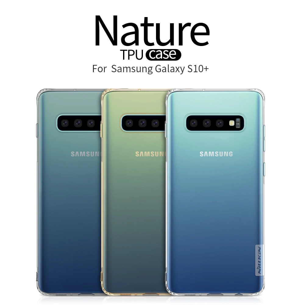 Чехол из ТПУ для Samsung Galaxy S10 + S10E Nillkin серии Nature прозрачный мягкий чехол Plus