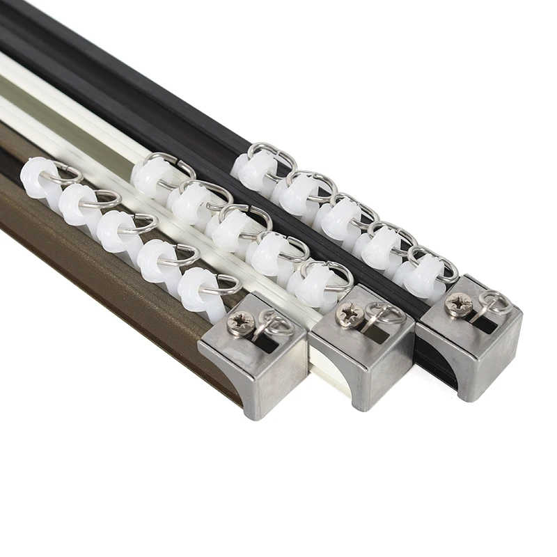 Пластиковые направляющие для штор из сплава прямые изогнутые дорожные ролики