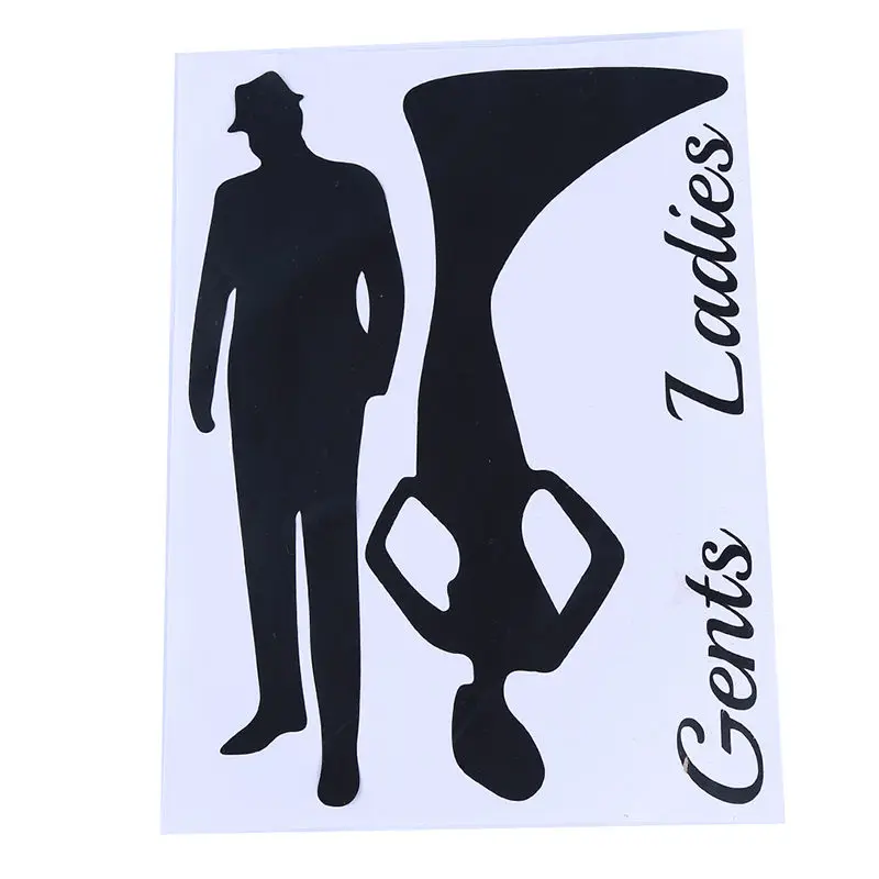 Новые стильные винтажные наклейки на дверь унитаза для мужчин и женщин