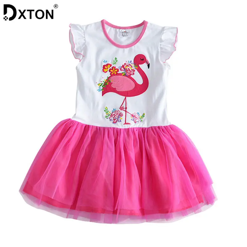 Dxton/платье принцессы для девочек детская одежда в полоску без рукавов Детские