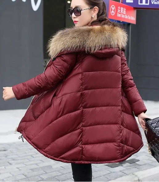 Mujer 2020 Брендовые пальто зимнее женский длинный пуховик с капюшоном меховой