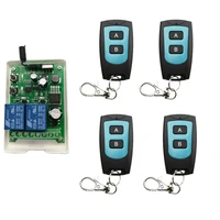 dc12v 48v 2ch 10a wireless remote control switch relay output radio receiver module blackbule waterproof transmitter