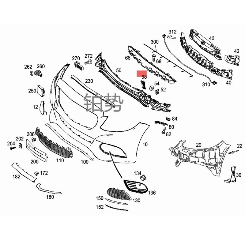 Кронштейн для автомобильных фар кронштейн переднего бампера крышка 2015 mer ced esb