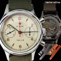 chronograph seagull movement 1963 sapphire watches mens 38mm mechanical st1901 pilot wristwatches chronograph zegarek m%c4%99ski 2020