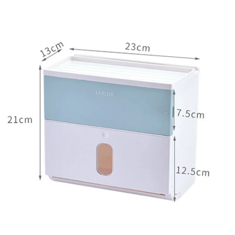 

Tissue Box Toilet Paper Holder Wall Mounted Bathroom Storage Box Bin Waterproof Plastic Napkin Dispenser Organizer Dropshipping