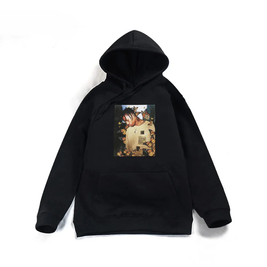 2019 худи с бабочкой и эффектом Тревиса Скотта реп музыкальный альбом для мужчин