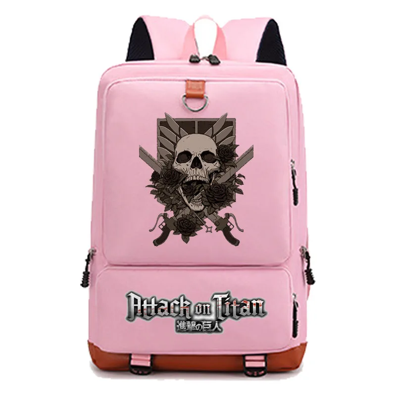 

2021 Print Attack on Titan Travel USB Backpack School Backpack