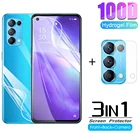 Гидрогелевая пленка 3 в 1 для телефонов Oppo Reno5 4G 5G, передняя и задняя защитная пленка для Oppo appo Ren o5 Reno 5, защита для камеры, не стекло